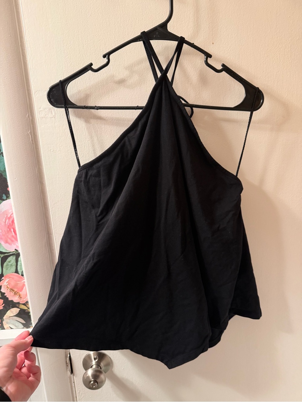 Old Navy Black Cross-Back Halter Camisole